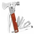thumbnail image 1 of Multitool Camping Hammer Axe Hiking Emergency Survival Multitool 14 in 1 with Folding Mini Knife Saw Screwdrivers Hatchet Plier Gift for Men Dad Husband, 1 of 5