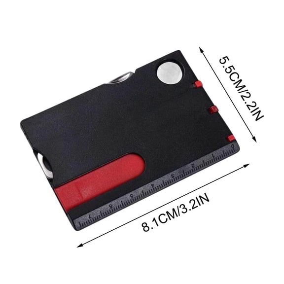 Multitool Card Pocket Tool 8-Piece Set - Stainless Steel Screwdriver Letter Opener | Portable Multi-Function Hand Tool for Office & Outdoor