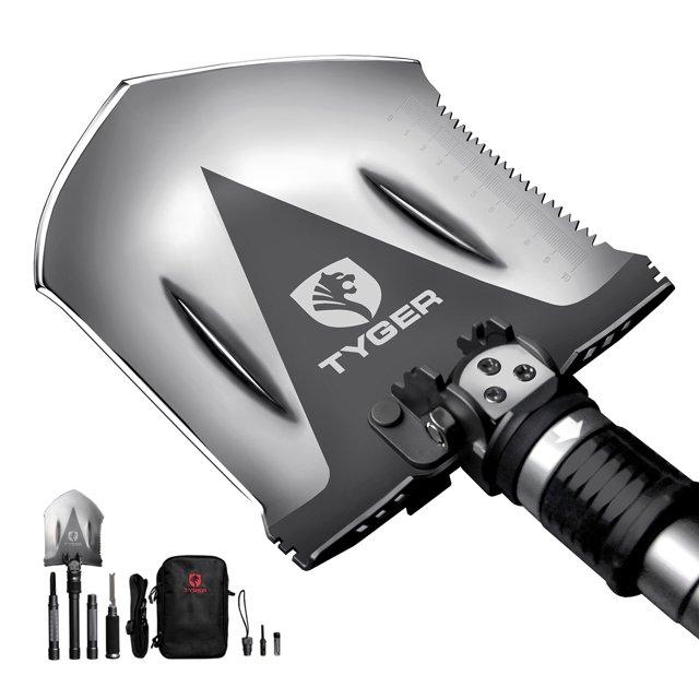 Multitool Folding Shovel Camping Gear Military Heavyduty with 16in1 Multifunction for Off