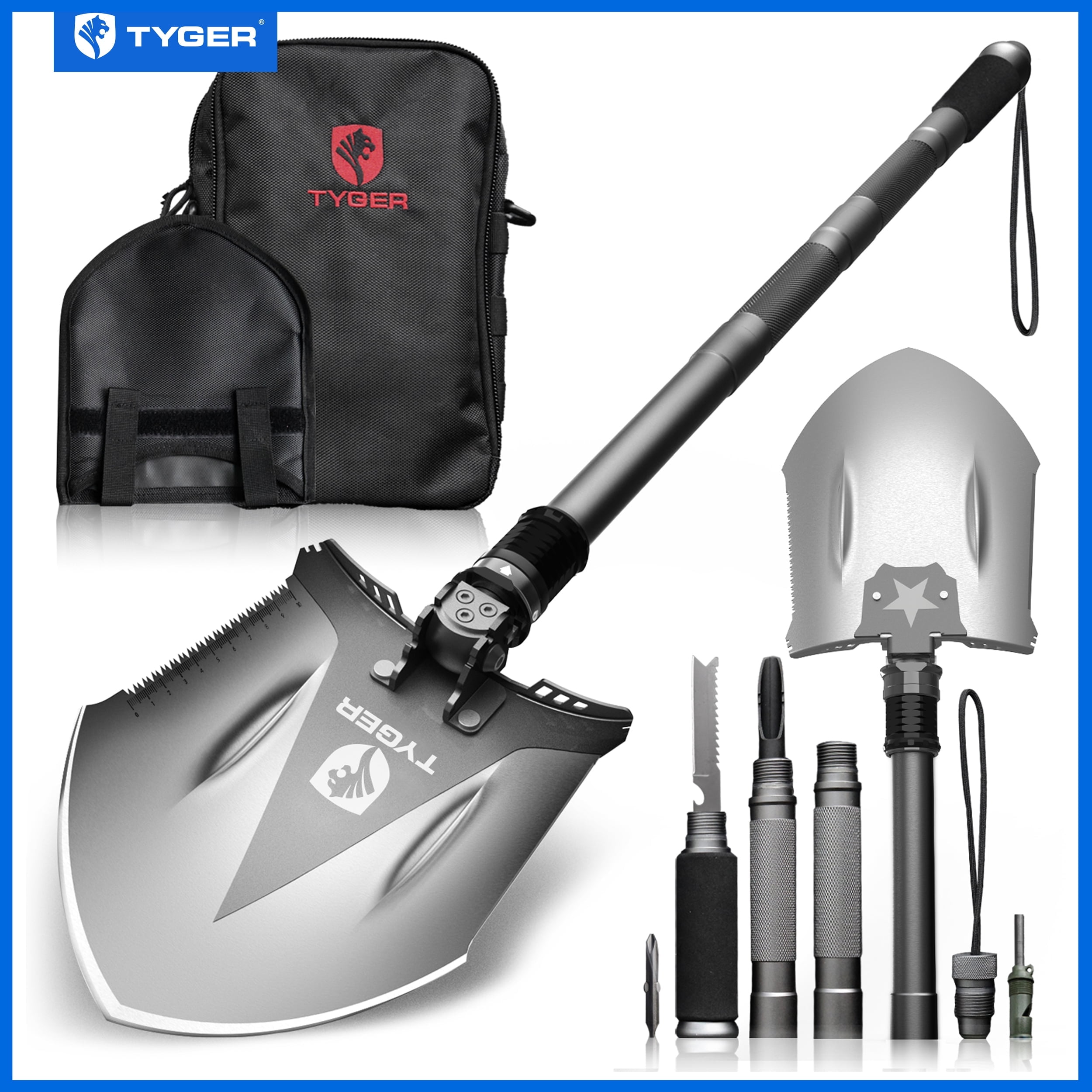 今 話題 の 人気 商品 Tyger Shovel Multitool Foldable - Tool Survival 16-in-1 Auto タイヤ・ホイール