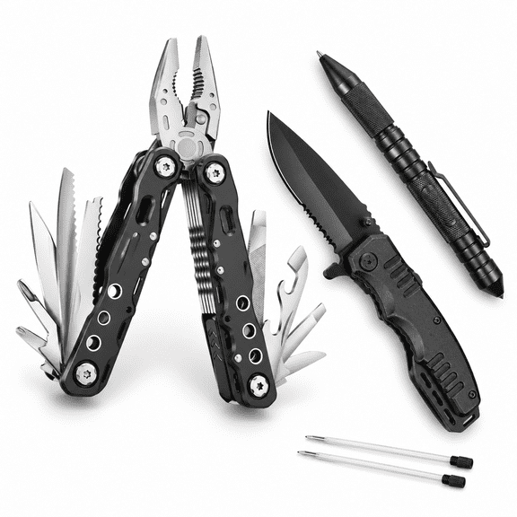 Multitool Gifts For Father Dad Gift Set With 14 In 1 Multi-tool Pliers Pocket & Pen | Edc Kit Camping Car Emergency Practical Him
