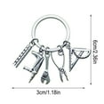thumbnail image 1 of Multitool Keychain Pendant - Saw Screwdriver Wrench Drill Tool Keyring, Mini Portable Tool Set Key Chain, Practical Gadget for Home Outdoor Emergency Repairs, 1 of 5