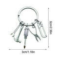 thumbnail image 1 of Multitool Keychain Pendant - Saw Screwdriver Wrench Drill Tool Keyring, Mini Portable Tool Set Key Chain, Practical Gadget for Home Outdoor Emergency Repairs, 1 of 5
