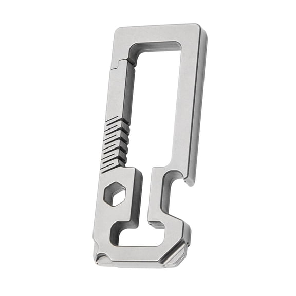 KeyUnity KM05 Titanium Carabiner Keychain With Bottle Opener, Key Holder Heavy Duty Multitool With Screw Bit Driver For Men & Women (with Bottle Opener