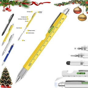 Multitool Pen-Multi-Tool Pens With Led Light,Phillips Screwdrivers,Level,Ruler,Bottle Opener,And Stylus Cool Pen Gifts For Men,9-In-1 Multi Tool Tech Pen Gadgets Tools For Men Father's Day