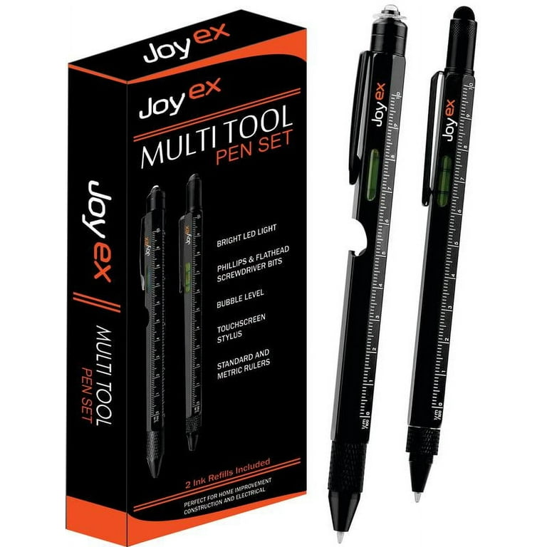 Multitool Pen Set with LED Light, Touchscreen Stylus, Ruler 