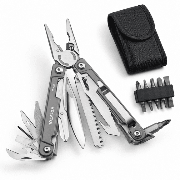 Multitool Pliers Edc Pocket Vg10 27-in-1 Multi-tool Withium-plated Handle Precision Gut Hook Forpacking Hiking Camping (gen-r)