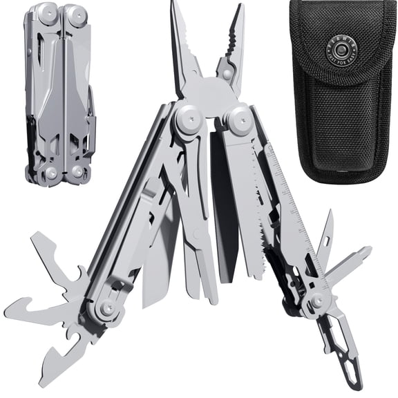 Multitool Stainless Steel Multi-tool Pliers 22-in-1 With Safety Locking Pocket Bottle Opener Edc Equipment Clip For Camping And Hiking.