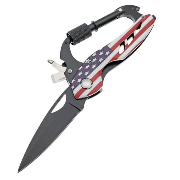 Multitool Stainless Steel Pocket Utility Cutter with Glass Screwdriver and EDC Hook for Emergency Situations and Outdoor Activities