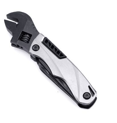Multitool Wrench Adjustable Wrench with Flathead Phillips Screwdriver Nail File Bottle Can Opener And Screwdriver reservoir Multifunctional Purpose Stainless Steel Tool