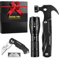 thumbnail image 1 of Multitools Gfit Set for Men, 3-in-1 Multi-tools Set "THANK YOU" Includes a Multi-Hammer, Utility Knife & Tactical Flashlight, EDC Gears for Car, Camping & Emergency, Gifts For Dad Husband Him, 1 of 13