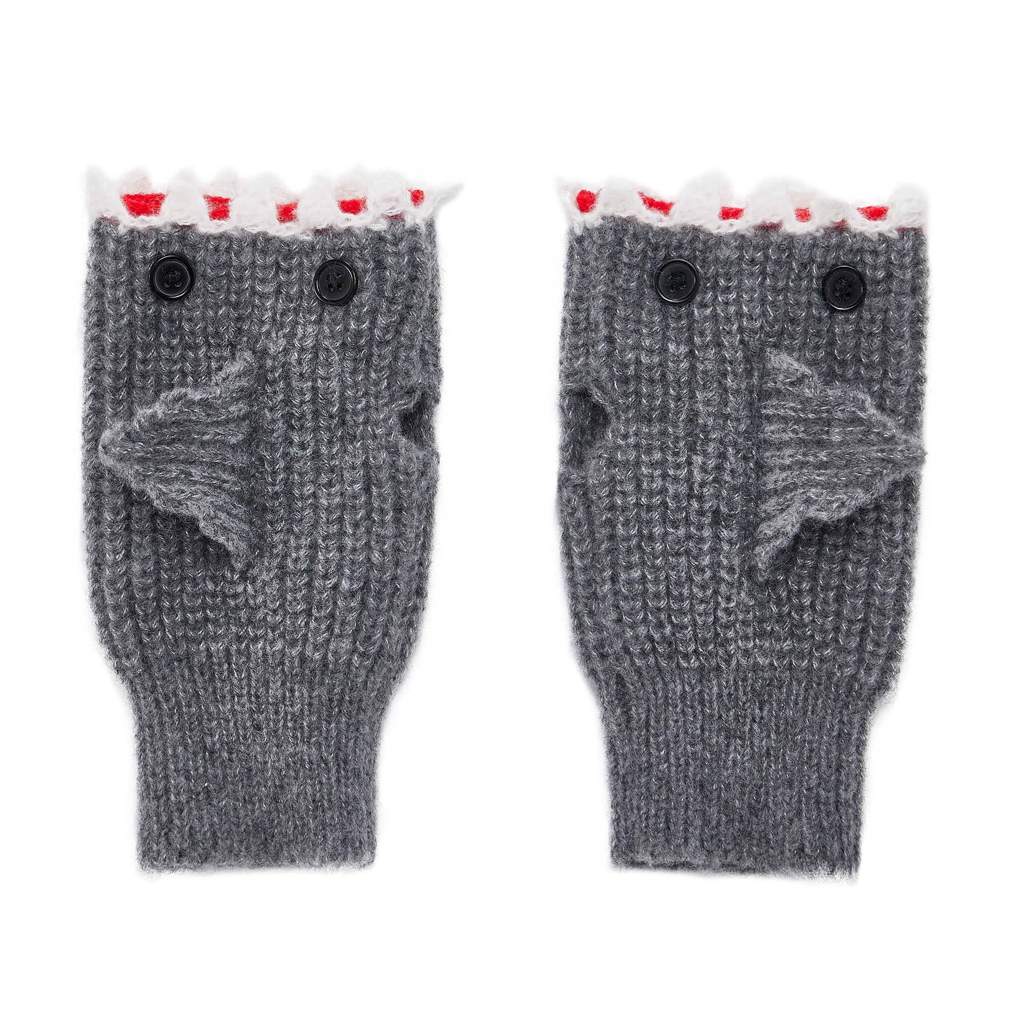 小物 UN3D. FABRIC MIX MITTENS , NECK WARMAR Multitrust-3D-Shark-Fingerless