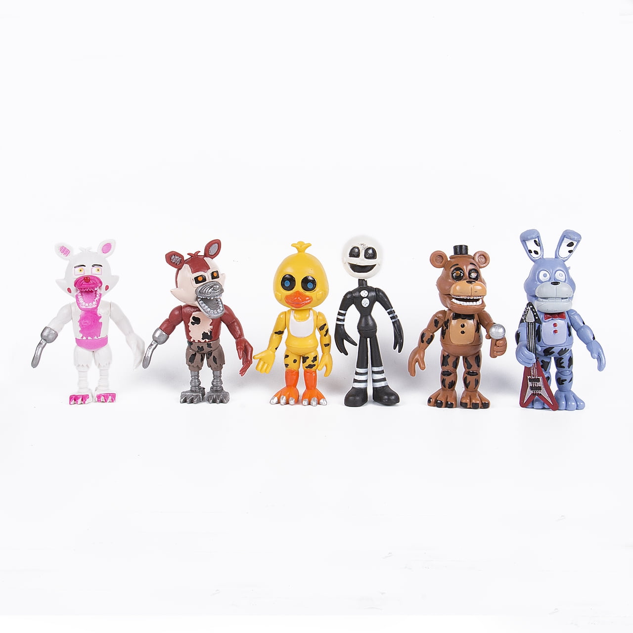 Multitrust Fnaf Five Nights At Freddy´s 4inch Action Figures Foxy Bear Plastic Cute Toys Set Of 