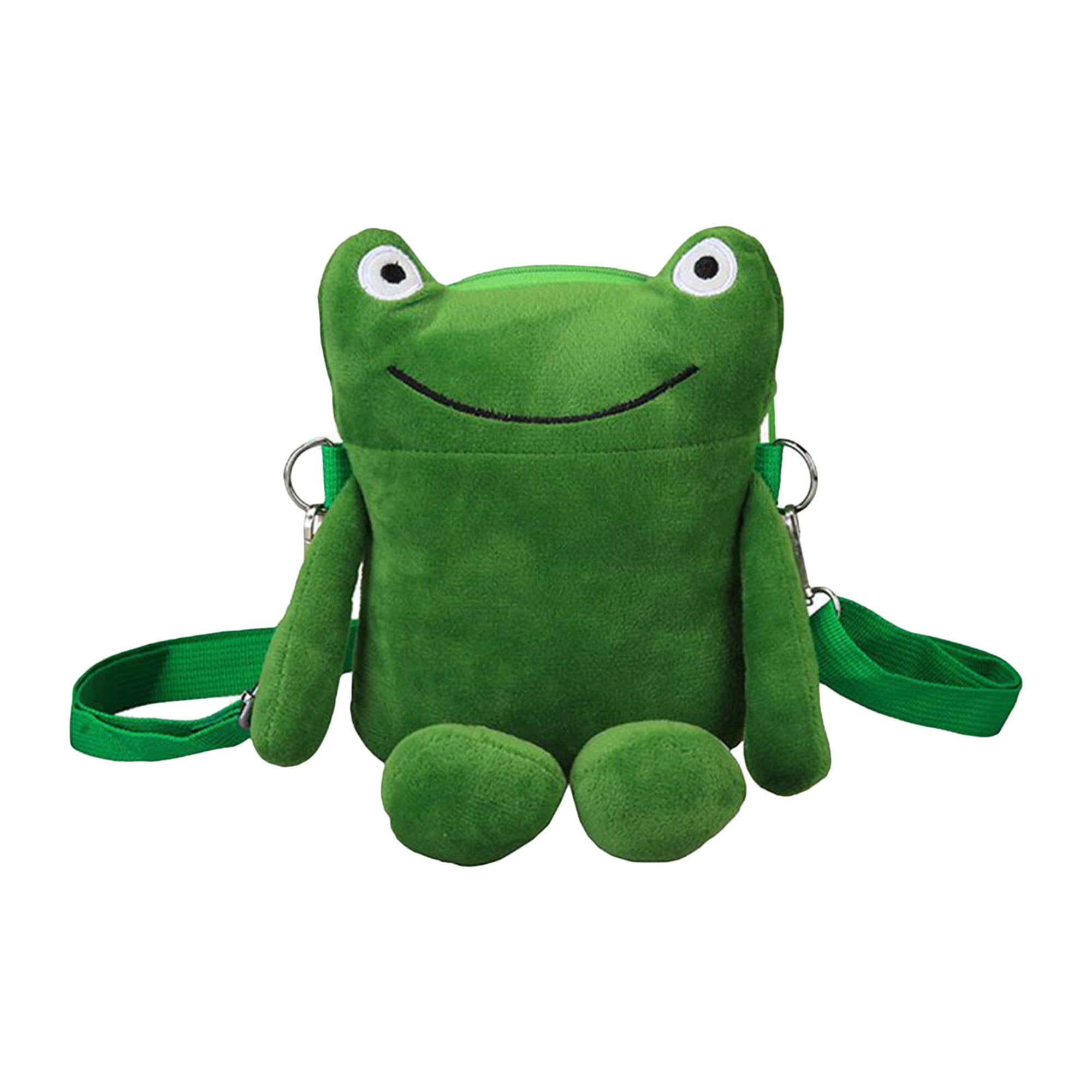 Cute Frog Square Pencil Case Green Animal Print Vintage Leather