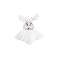thumbnail image 1 of Multitrust Infant Baby Girls Easter Romper Dress Bunny Head Embroidery Fly Sleeve Tulle Skirt Hem Bodysuit Summer One-Piece Clothes, 1 of 9
