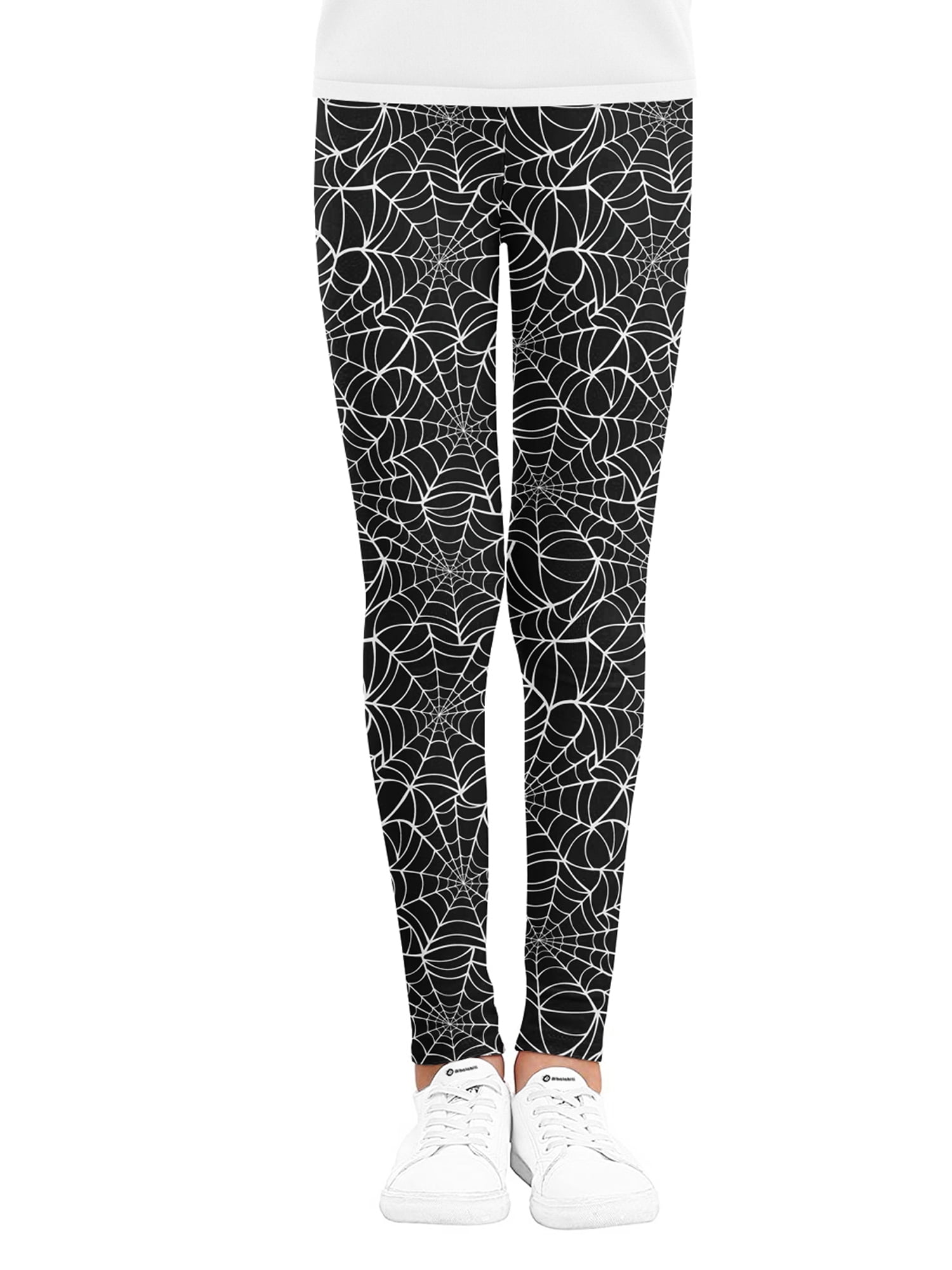 Franterd Womens Halloween Spider Web Printed Stretchy Leggings Graphic  Legging Tights for Sportwear Fitness Running