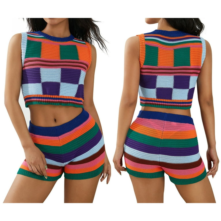 Colorful two piece outfits deals