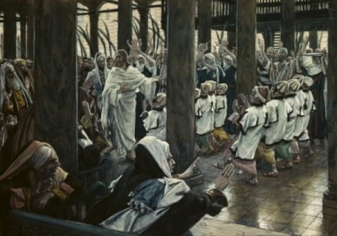 Multitude in the Temple James Tissot (1836-1902 French) Canvas Art - James Tissot (18 x 24)