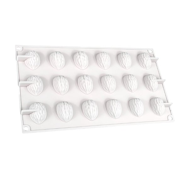 Multiuse 18 Cavity Walnuts Design Silicones Mould For Puddings And Candy Making