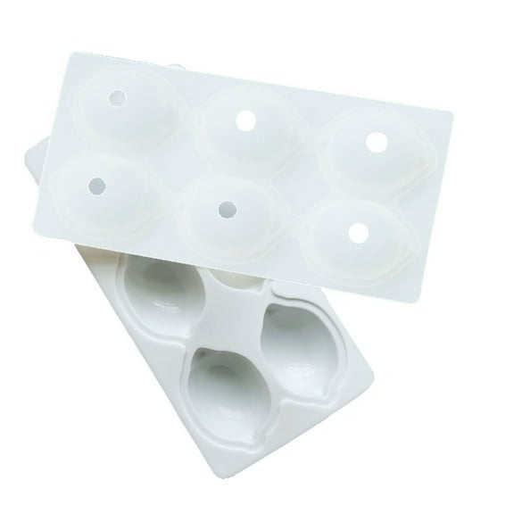 Multiuse 6 Cavity Lemon Shape Silicones Molds Nonstick Baking Tool For Homemades Mousses Jelly Cakes And Freezing Treats