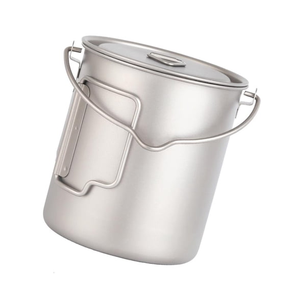Multiuse Backpacking Cookset with Folding Handle Compacts Travel Dinnerware