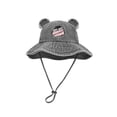 thumbnail image 1 of Multiuse Cotton Fisherman Hat with Bear Ear Spring Windproof Bucket Hat Soft Floppy Hat for Female Hiking and Camping, 1 of 8