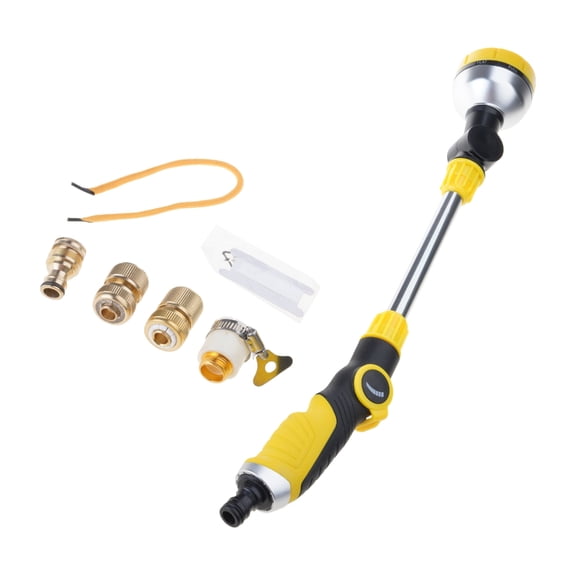 Multiuse Garden Hose Wand with 8 Sprayings Patterns and 5 Hose Connectors for Effective Watering and