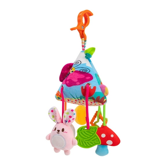 Multiuse Infant Soothing Mobile Crib Accessory Auditory Visual Stimulation Bed Bells Toy For Newborns