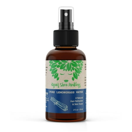 Multiuse Lemongrass Water Toner Mist for Face, Body, and Hair - Pure Distilled Lemograss Water Spray - Soothes and Hydrates Skin, Scalp, Hair, & Nails - 2 oz