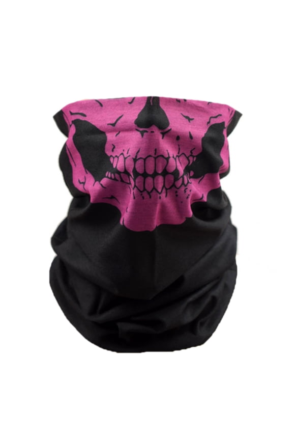 Multiuse Neck Gaiter for Cycling Halloween Skull Print Face Mask Neck Warmer For Outdoor Activity and Daily Wear