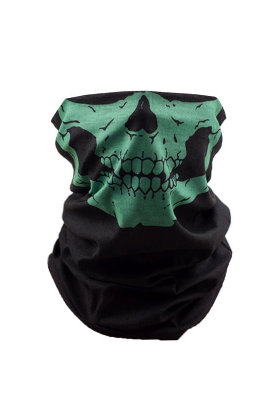 Multiuse Neck Gaiter for Cycling Halloween Skull Print Face Mask Neck Warmer For Outdoor Activity and Daily Wear