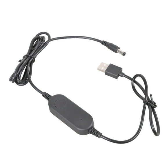 USB to DC5521 Step up Power Cable 12W 12V Output with Switches Plastic Texture 160cm for LED Router Speaker Charging