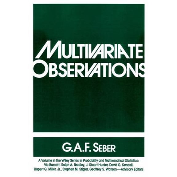Pre-Owned Multivariate Observations (Wiley Series in Probability and Statistics) (Hardcover) 047188104X 9780471881049