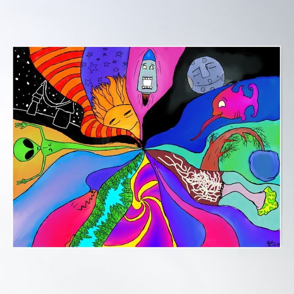 Multiverse Poster Wall Art, Modern Wall Decor For Living Room Bedroom, 16x24 UNFRAMED