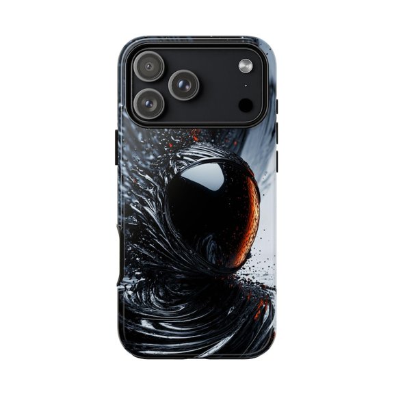 Multiverse Wanderer Black Liquid Cosmic Flow iPhone Case 17 16 15 14 13 12 11 Pro Max