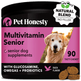 thumbnail image 1 of Pet Honesty Dog, 10 in 1 Multivitamin Mobility Immune Skin Coat Support Supplement w Glucosamine Probiotics and Omegas, Duck Flavor, 900 Count Soft Chews, 1 of 8