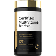 Multivitamin For Men | 120 Capsules | Vitamins A, C, D, E | Vegetarian, Non-GMO, Gluten Free | by Carlyle