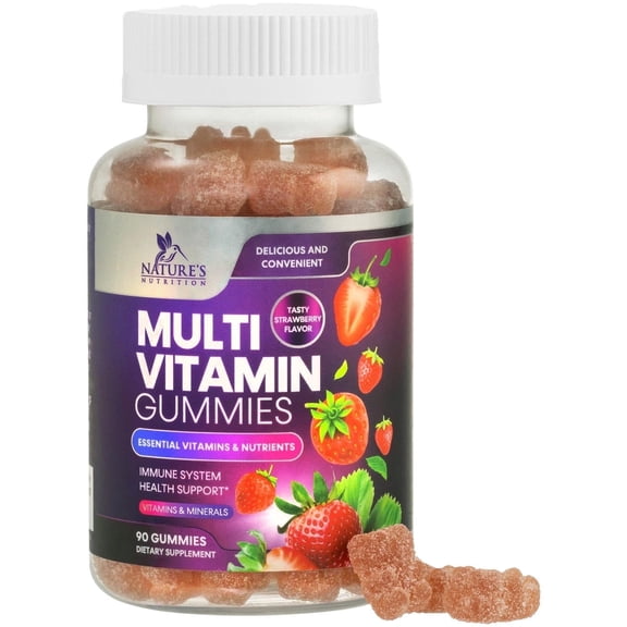 Multivitamin Gummies for Adults - Daily Adult Multivitamins Gummy with Vitamins A, C, D, B12 for Women & Men, Immune Support Gummy Multivitamins Supplement, Adult Multi VIT Vitamin - 90 Gummies