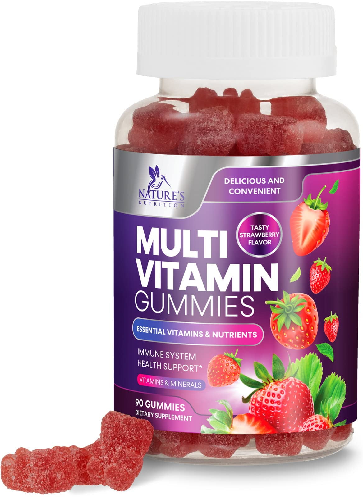 Multivitamin Gummies for Women & Men, Daily Adult Gummy Multivitamins