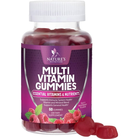 Multivitamin Gummies for Adult with Vitamins A, C, D, B12 - Gummy Multivitamins for Daily Nutritional Support with Vitamins & Minerals for Women & Men, Nature's Multi VIT Vitamin - 120 Gummies