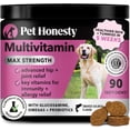 thumbnail image 1 of Pet Honesty Dog Multivitamin Max Strength, 15-in-1 Soft Chews with Glucosamine, Probiotics & Omega 3s – Supports Joint, Heart, Immune, Skin & Coat Health, Salmon Flavor, 90 Ct, 1 of 8