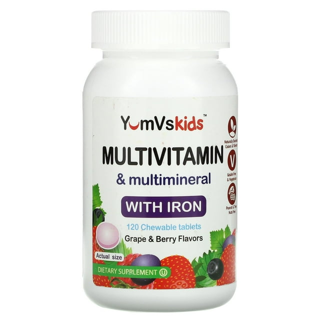 Multivitamin & Multimineral with Iron Chewables for Kids by YumVs