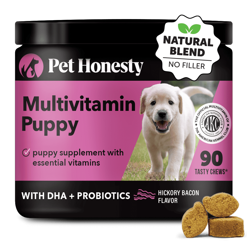 Pet Honesty Puppy Multivitamin Chews With DHA and Probiotics (Bacon Flavor), 90 Chews