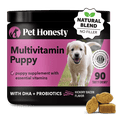 thumbnail image 1 of Pet Honesty Puppy Multivitamin Chews With DHA and Probiotics (Bacon Flavor), 90 Chews, 1 of 7