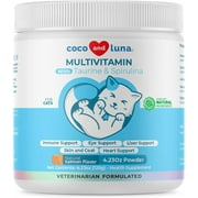 Coco and Luna Multivitamin for Cats - L-Lysine, Taurine, and Spirulina for Immune Support and Eye Health