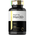 thumbnail image 1 of Multivitamin for Men 50 Plus | 200 Caplets | Non-GMO and Gluten Free Supplement | by Carlyle, 1 of 8