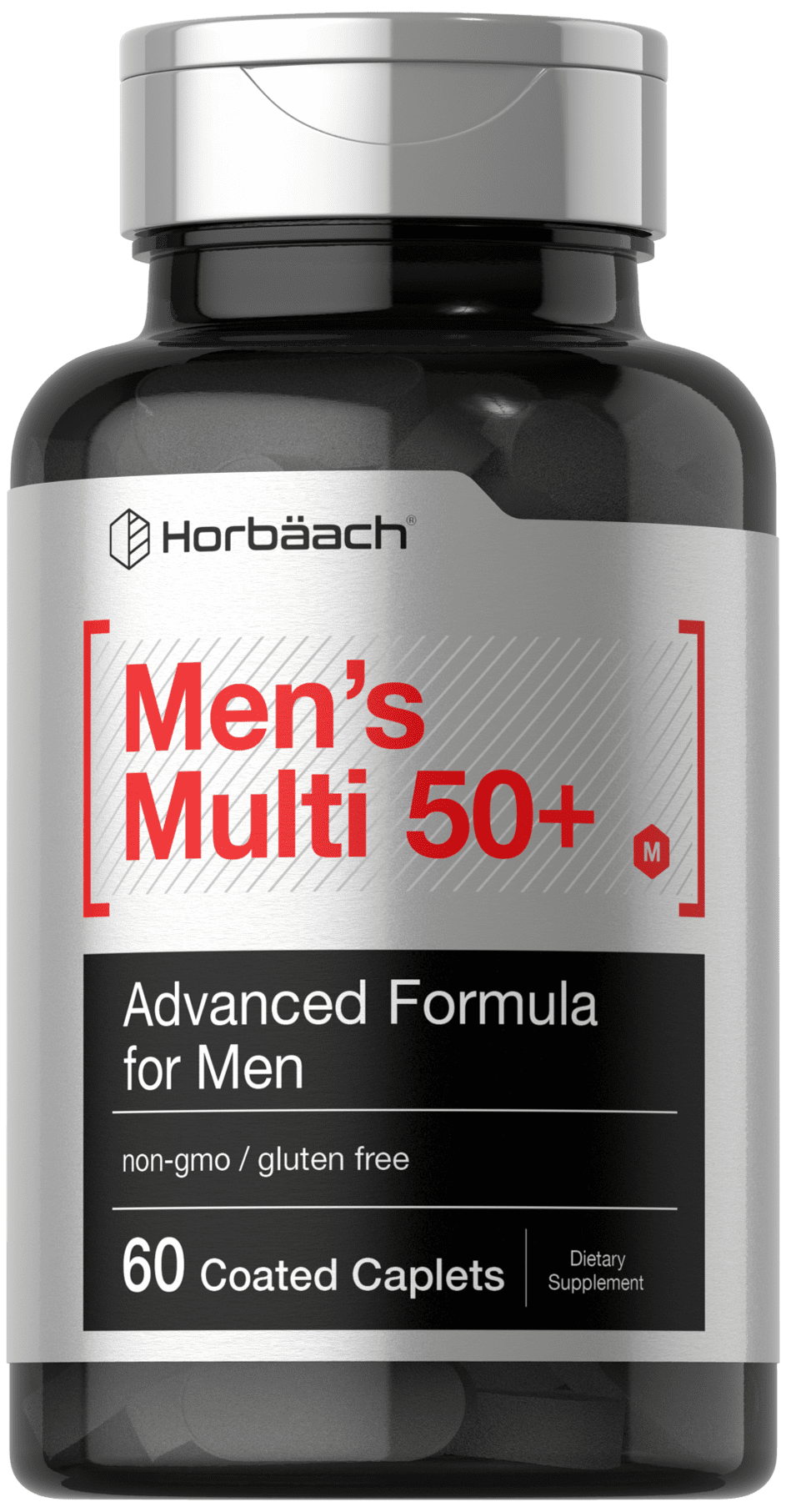 Multivitamin for Men 50 and Over 60 Caplets Non GMO Gluten Free