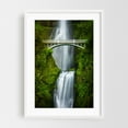 thumbnail image 1 of Multnomah Falls 02 - Oregon Photography White Framed Wall Art Print 20 x 30 inches, 1 of 3