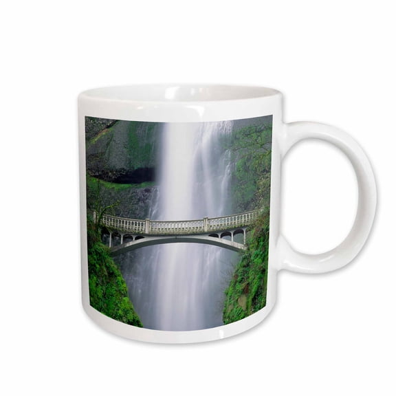 3drose, Multnomah Falls and Bridge, Mount Hood Nf, Columbia Gorge, Oregon, 11oz Mug