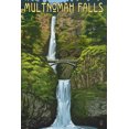 thumbnail image 1 of Multnomah Falls, Oregon, Summer View (16x24 Giclee Gallery Art Print, Vivid Textured Wall Decor), 1 of 3